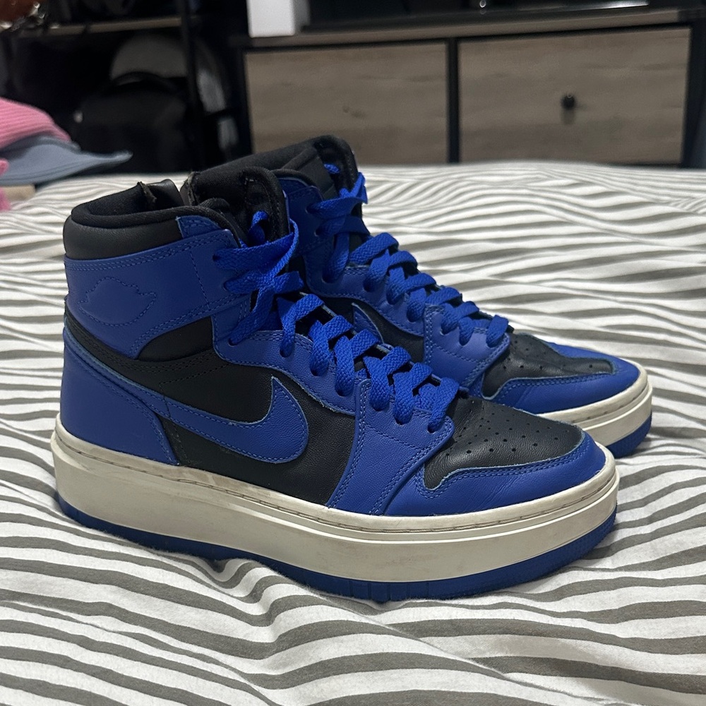 Jordan High-Top Sneakers in Blue and Black